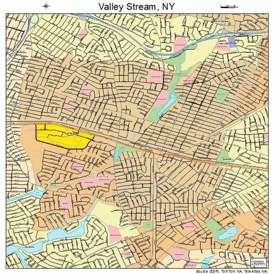 Valley Stream New York Street Map 3676705, Valley Stream, United States, Valley Stream State Park, Valley Stream State Park Ny