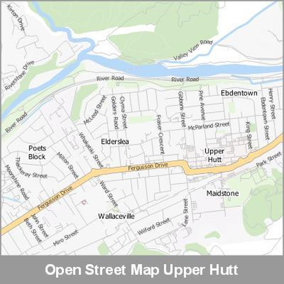 2020 Street Map Upper Hutt – Digital Maps, Upper Hutt, New Zealand, Showing New Zealand, Masterton New Zealand