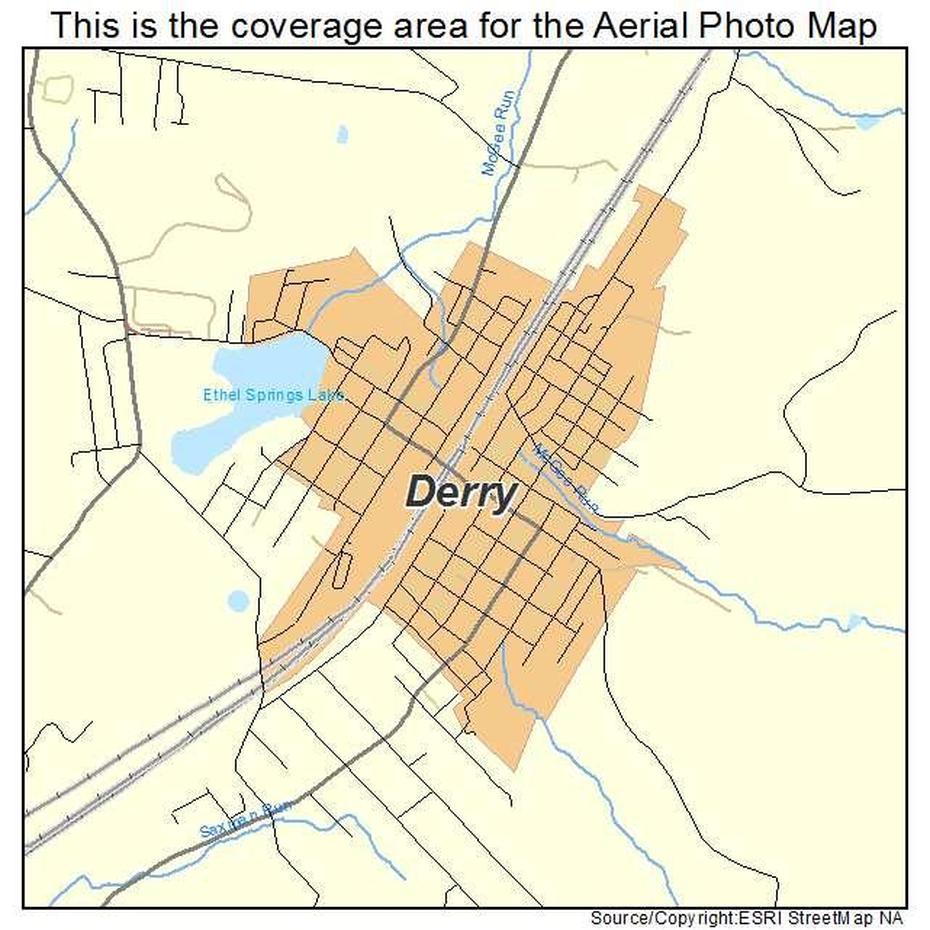 Aerial Photography Map Of Derry, Pa Pennsylvania, Derry, United States, Derry Town, Derry City