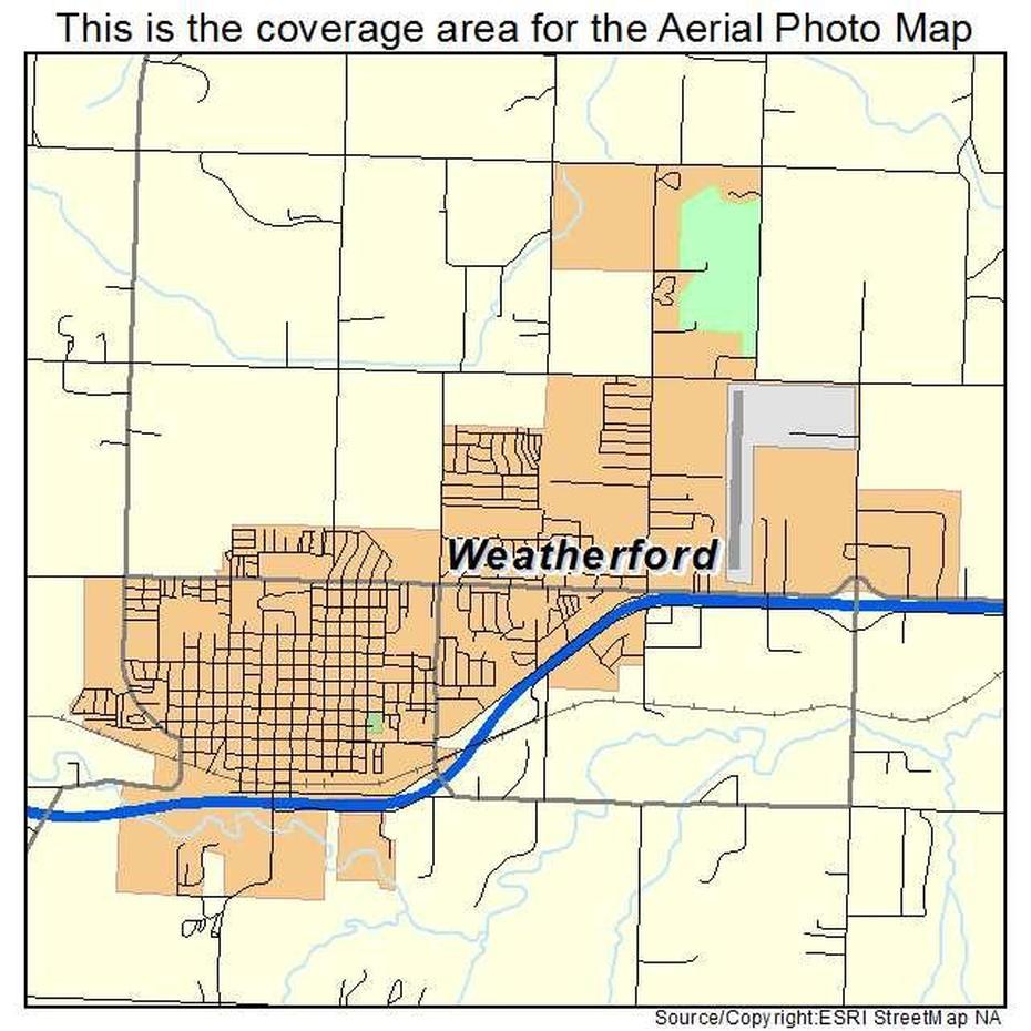 Aerial Photography Map Of Weatherford, Ok Oklahoma, Weatherford, United States, City Of Weatherford Texas, Street  Of Weatherford Tx