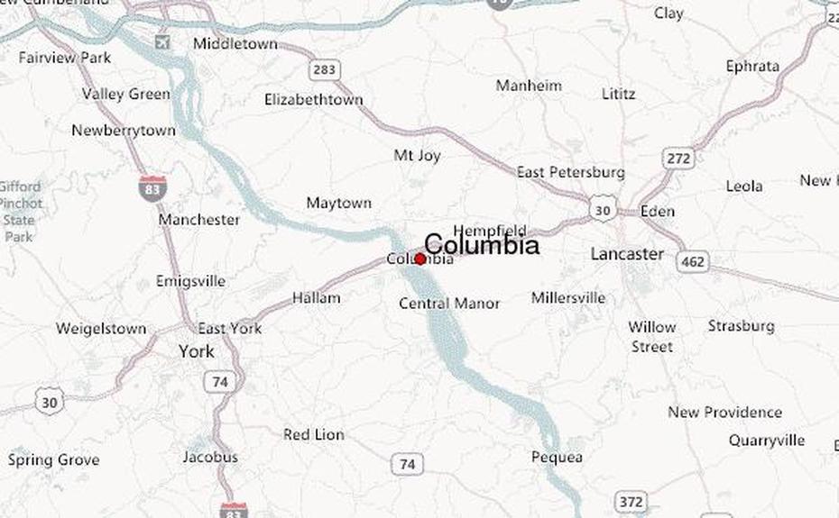 Columbia, Pennsylvania Location Guide, Pensilvania, Colombia, Colombia Outline, Colombia Road