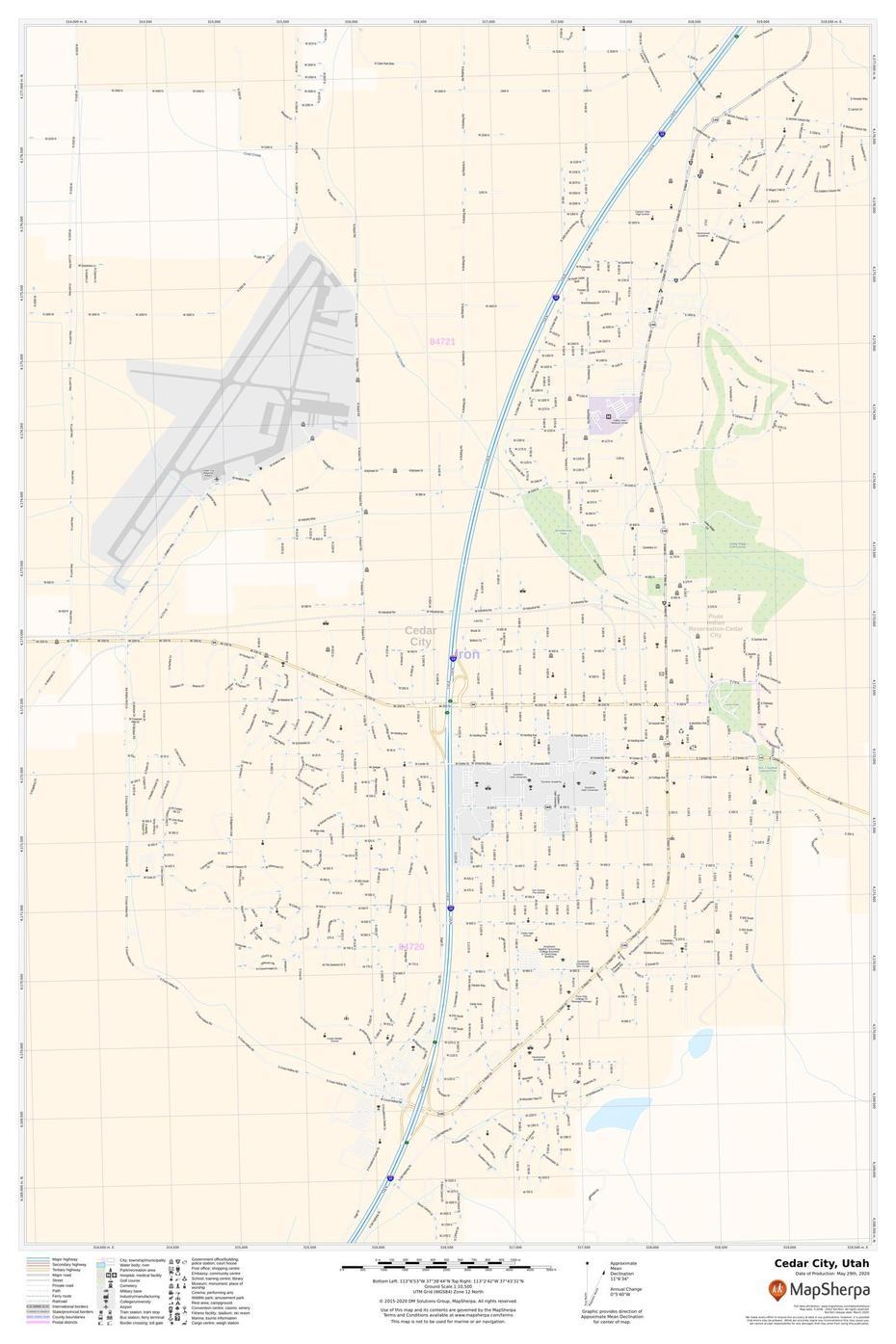 Editable United States, Big  Of The United States, Utah, Cedar City, United States