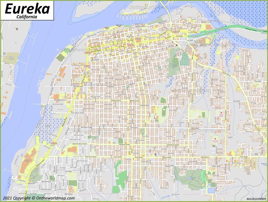 Eureka Map | California, U.S. | Maps Of Eureka, Eureka, United States, Show Eureka On A United States, Eureka Springs Arkansas Attractions