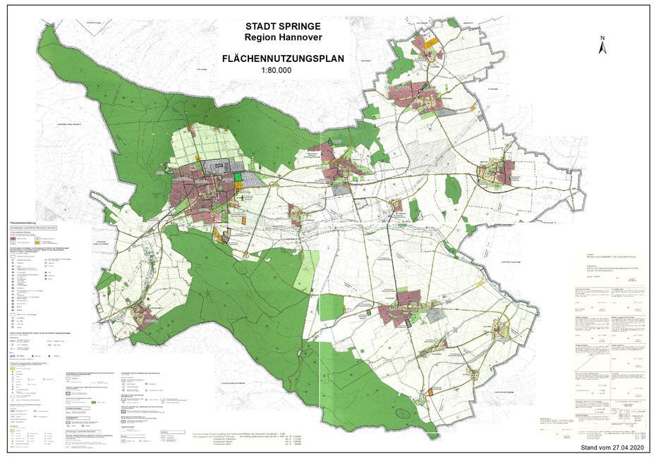 Flachennutzungsplane | Stadt Springe, Springe, Germany, Dresden Germany City, Lower Saxony Germany