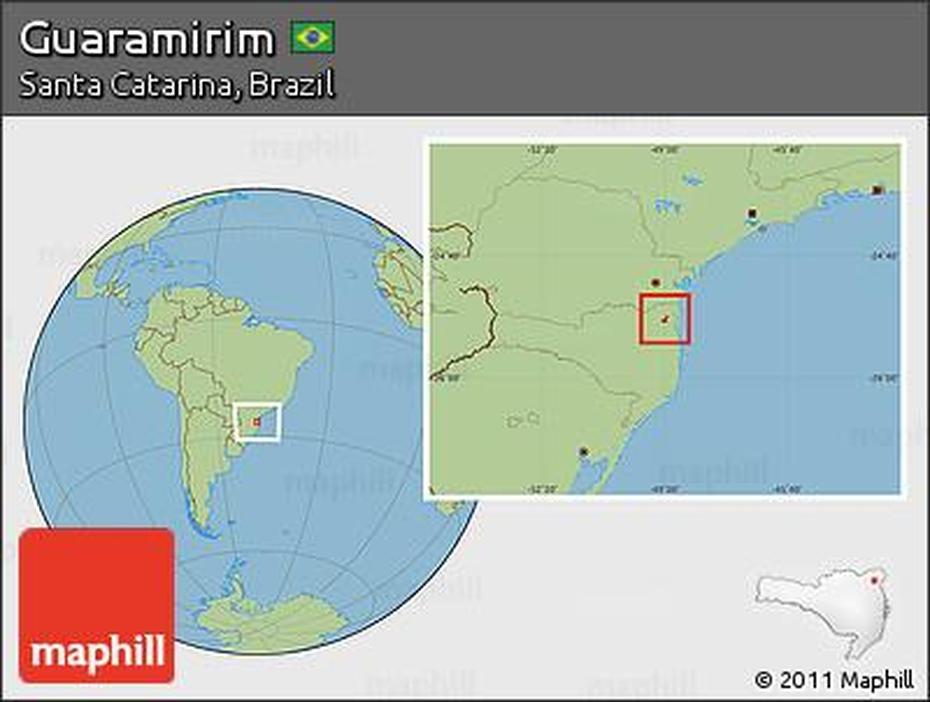 Free Savanna Style Location Map Of Guaramirim, Guaramirim, Brazil, Brazil City, Brazil  Kids