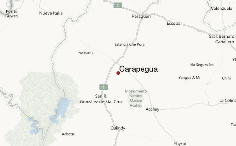 Guia Urbano De Carapegua, Carapeguá, Paraguay, Paraguay  Outline, Paraguay  With Capital