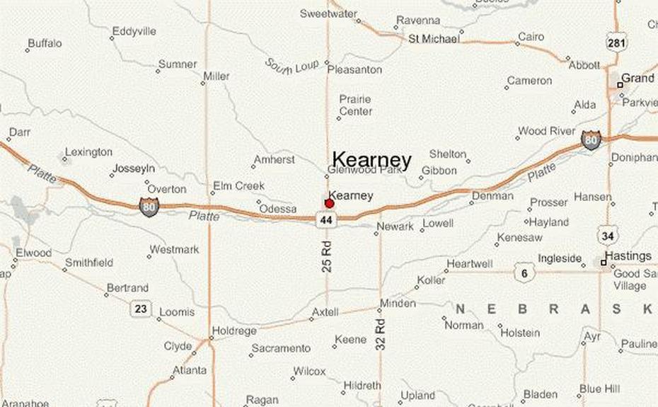 Kearney Mo, Nebraska  With Counties, Nebraska Location, Kearney, United States