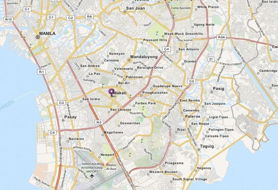 Makati Map And Makati Satellite Image, Makati City, Philippines, Fort Bonifacio Philippines, Street  Philippines