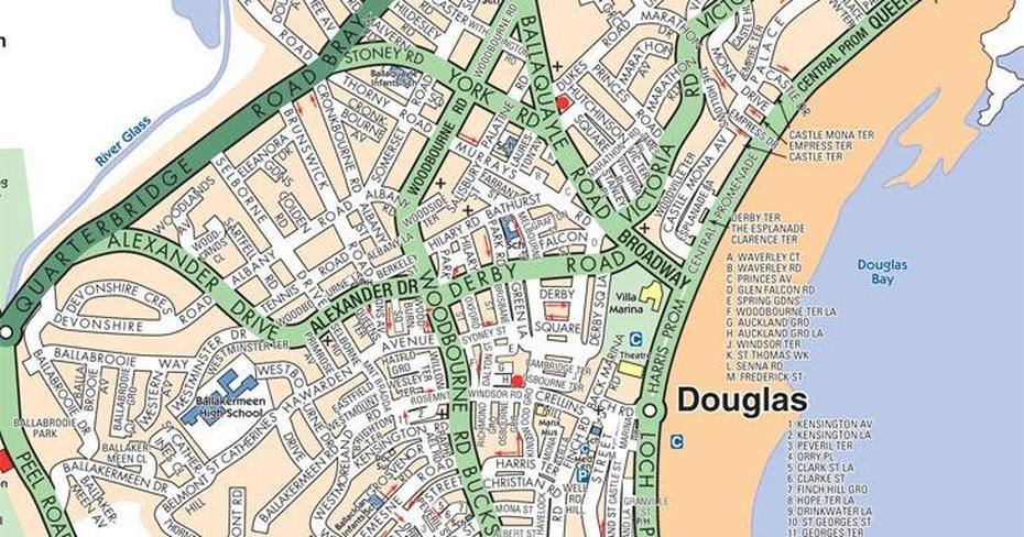 Map Of Douglas, Isle Of Man, Douglas, Ireland, Blarney Castle Ireland, Kilronan Castle  Hotel