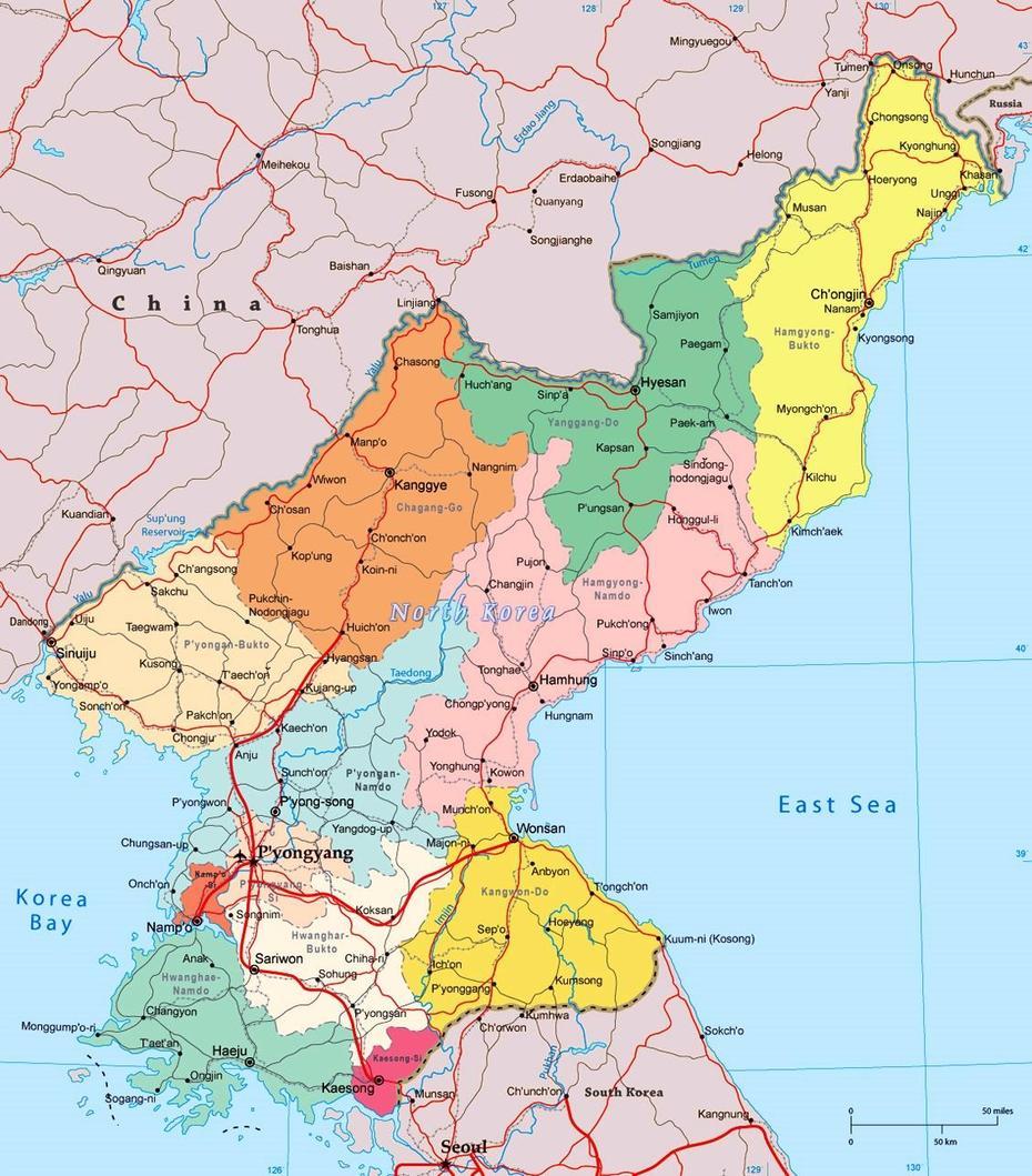 North Korea Map, Wŏnsan, North Korea, North Korea And China, North Korea Military