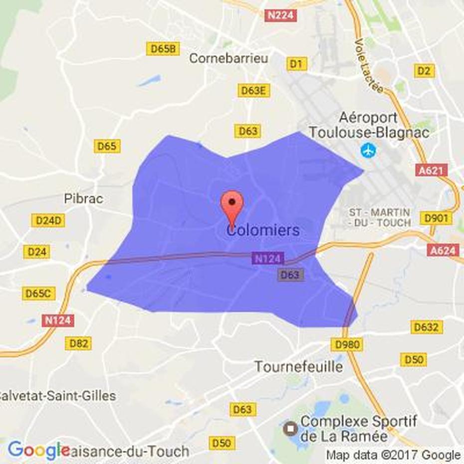 Plan Colomiers, Toulouse  Attractions, Immobilier, Colomiers, France