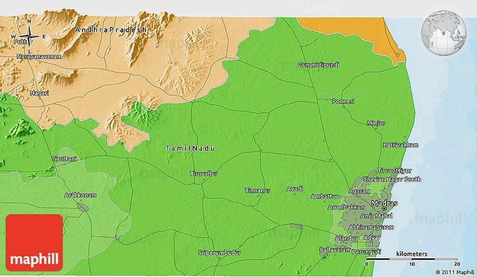 Political 3D Map Of Manali, Manoli, India, Manoli Films, Tendli  Vegetable