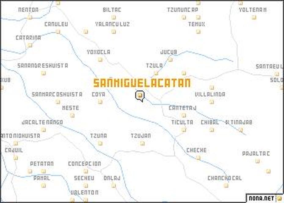 San Miguel Acatan (Guatemala) Map – Nona, San Miguel Acatán, Guatemala, San Pedro Town, San Pedro La Laguna