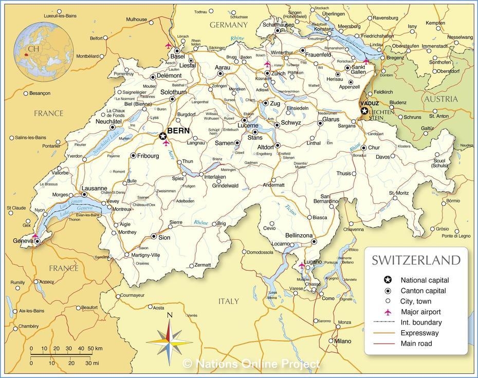 Switzerland Maps – Europe Map, Landecy, Switzerland, Switzerland Road, Bern Switzerland