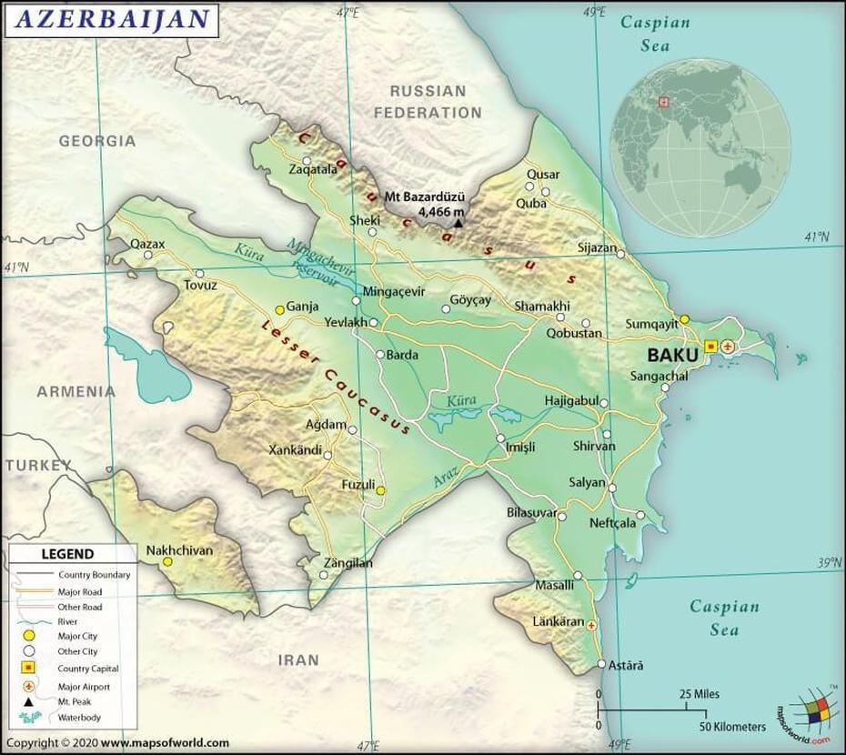 Azerbaijan  Outline, Armenia And Azerbaijan War, Key, İMişli, Azerbaijan