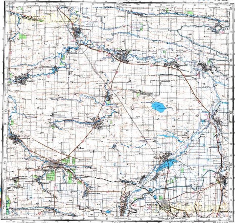 B”Download Topographic Map In Area Of Izobilnyy, Novoaleksandrovsk …”, Izobil’Nyy, Russia, Russia  With Capital, Road  Of Russia