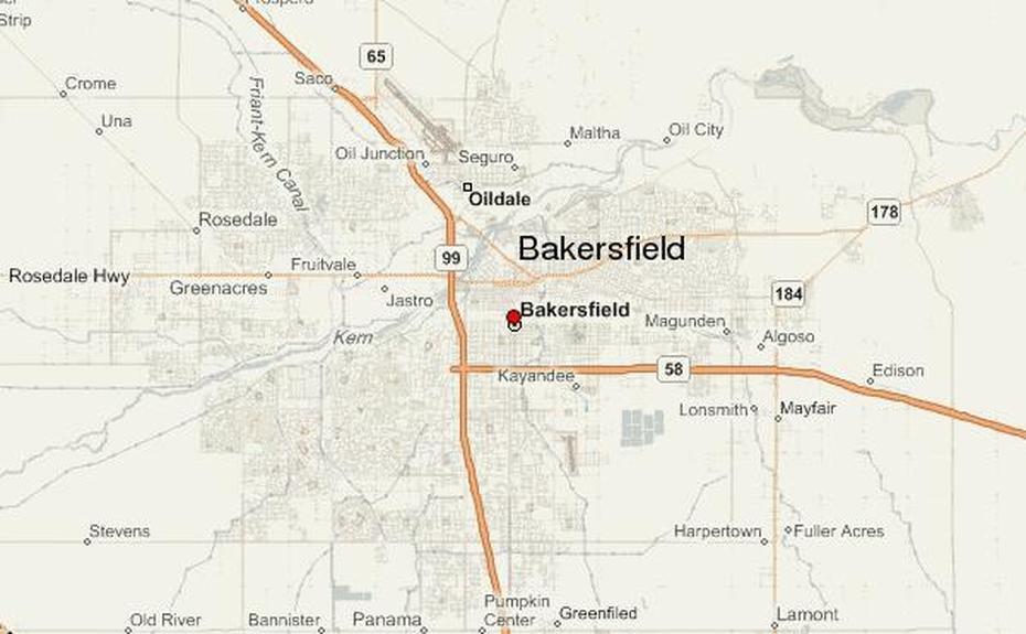 Bakersfield City  Printable, Palm Springs California, Location Guide, Bakersfield, United States
