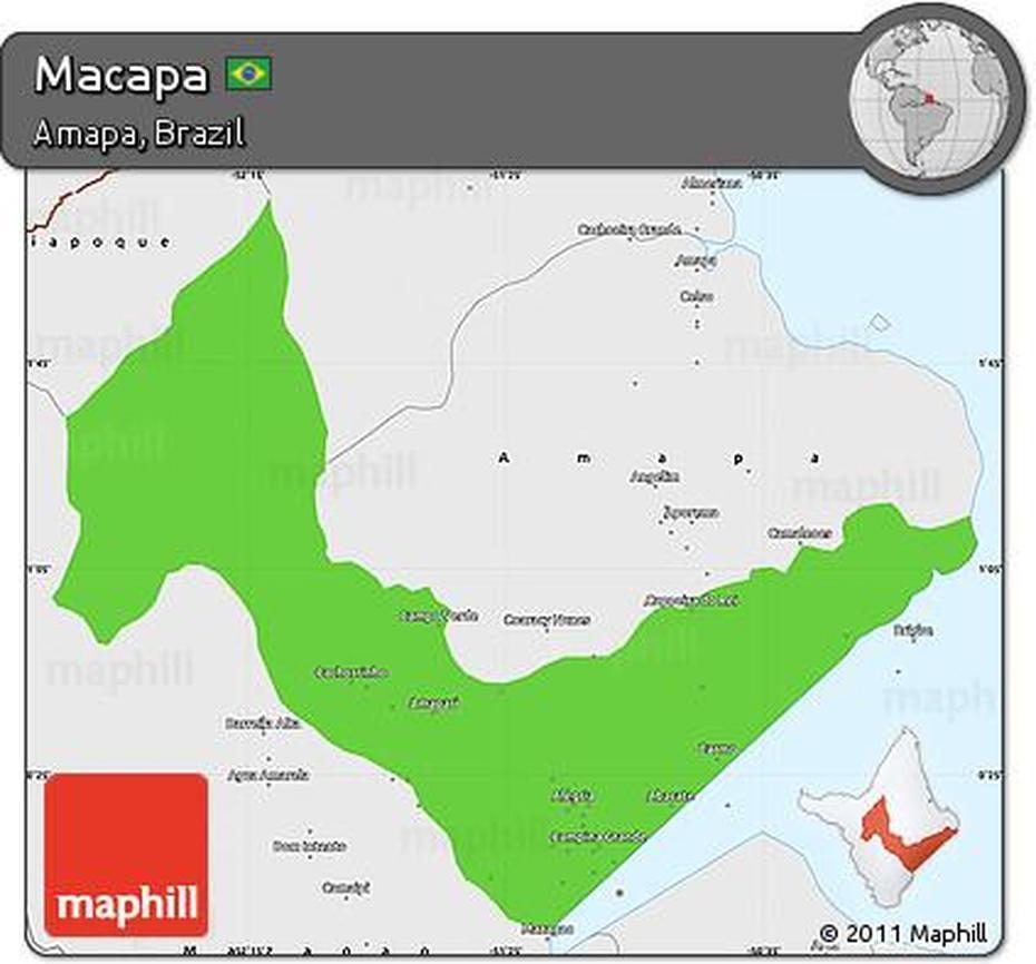 Brazil Precipitation, A Brazil, Political Simple, Macapá, Brazil