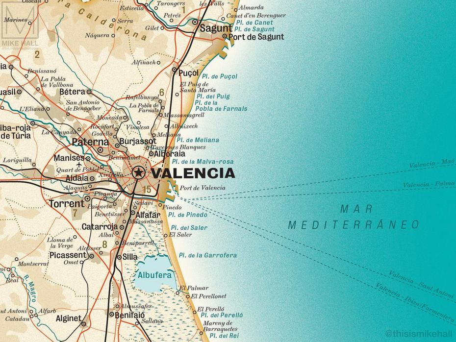 Concept Design: A Map Of Valencia Province, Spain On Behance, Valencia, Spain, Valencia Spain Hotels, About Valencia Spain