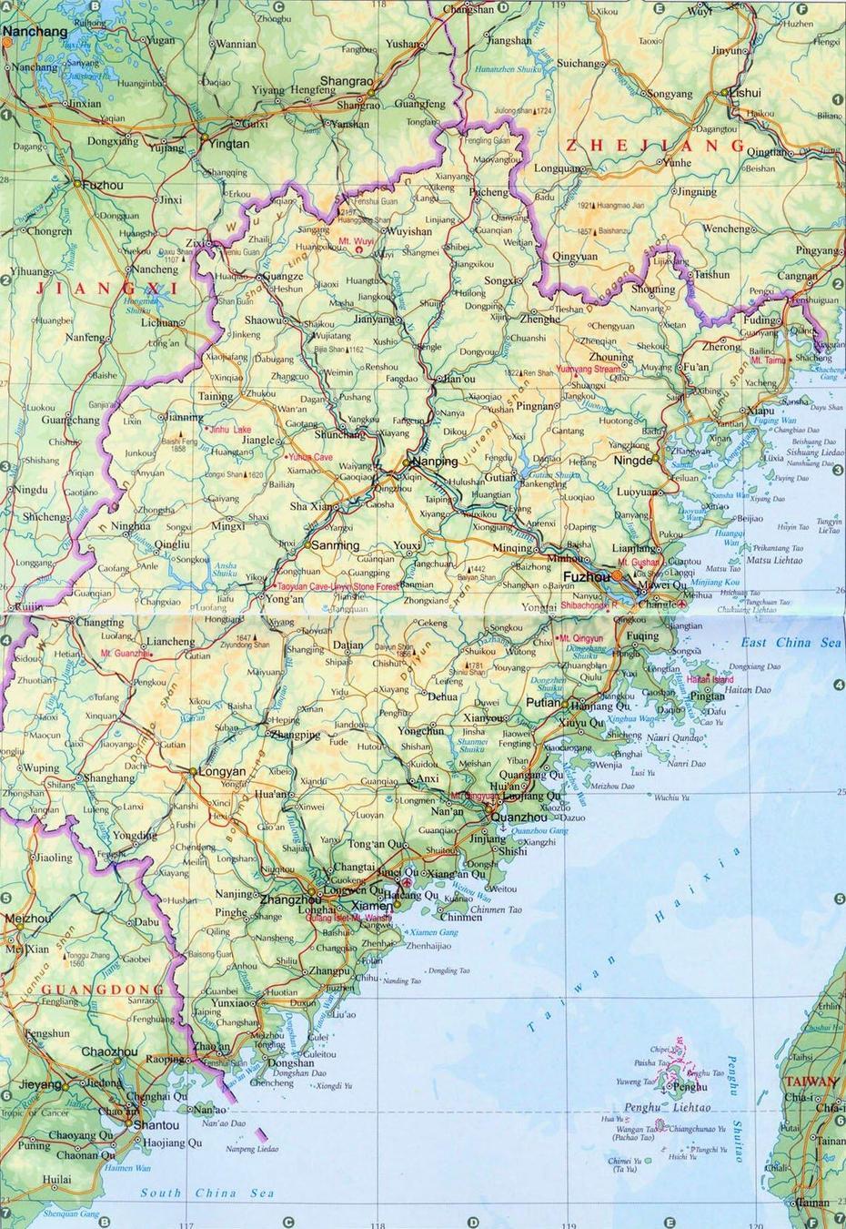 Fujian Province Map, China Travel Map, Fujin, China, Of Fujian Province, Fujian Cities