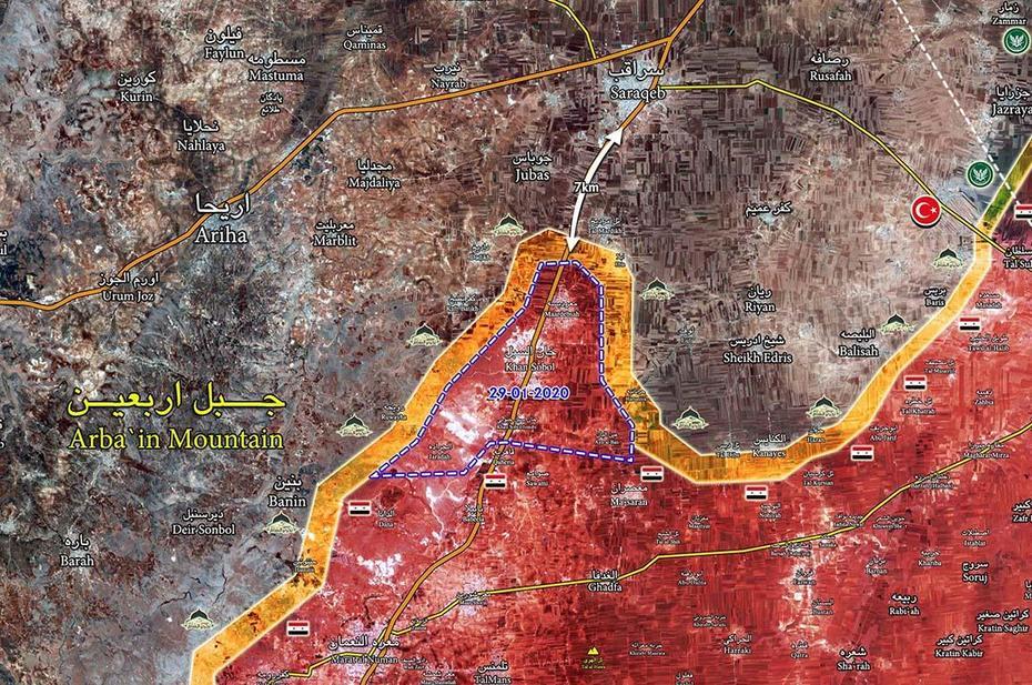 Map: 7Km To Saraqeb! Saa Is On The Move  Islamic World News, Sarāqib, Syria, Syrian Air, Idlib Syria