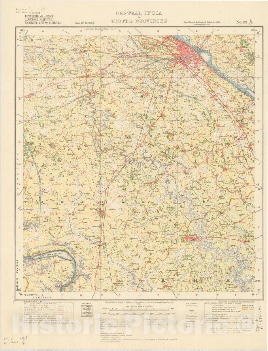 Map : Bundelkhand Agency, Cawnpore, Fatehpur, Hamirpur & Unao Districts …, Cawnpore, India, Kanpur Memorial  Church, Revolt Of 1857 India