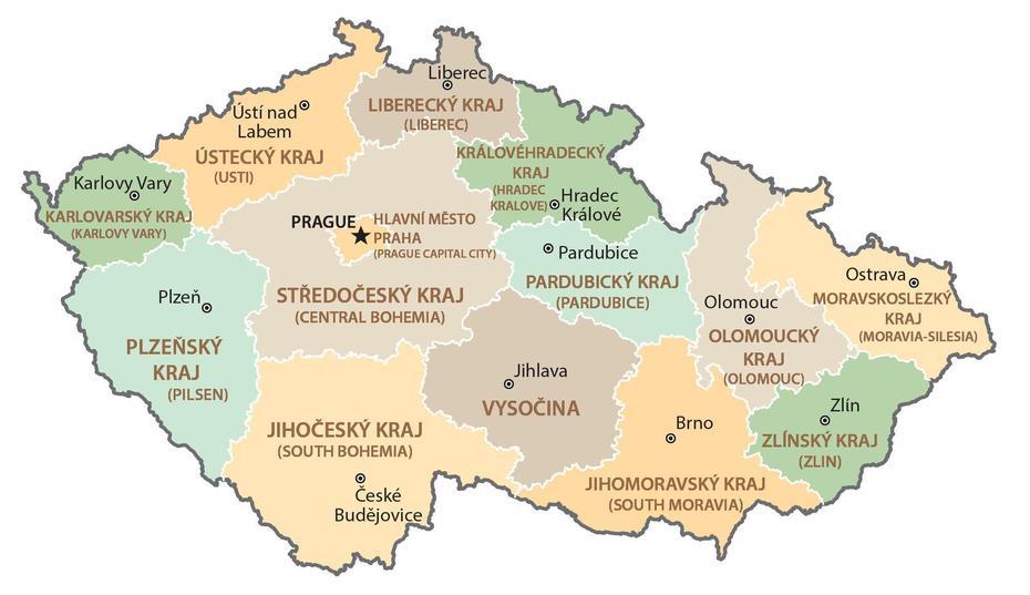 Map Of Czech Republic [Czechia] – Gis Geography, Příbram, Czechia, Czechia Cities, Czech Republic  With Cities