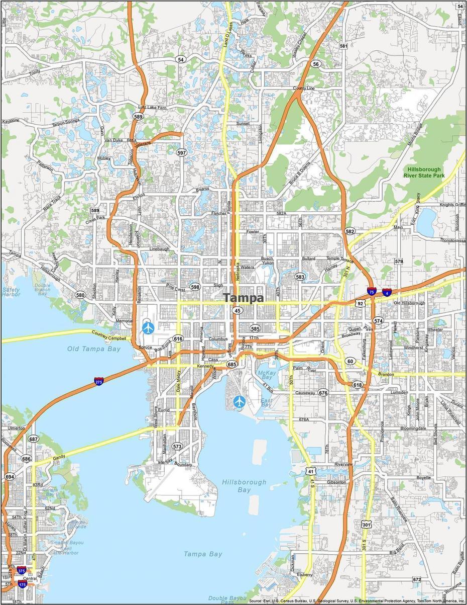 Map Of Tampa, Florida – Gis Geography, Tampa, United States, United States View, Tampa Wallpaper