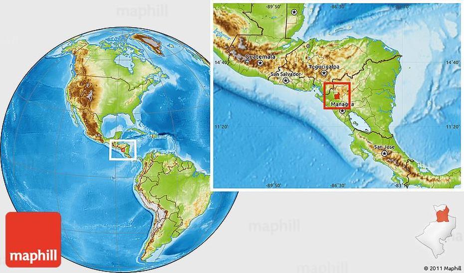 Physical Location Map Of El Sauce, El Sauce, Nicaragua, Esquipulas Nicaragua, Nicaragua Streets