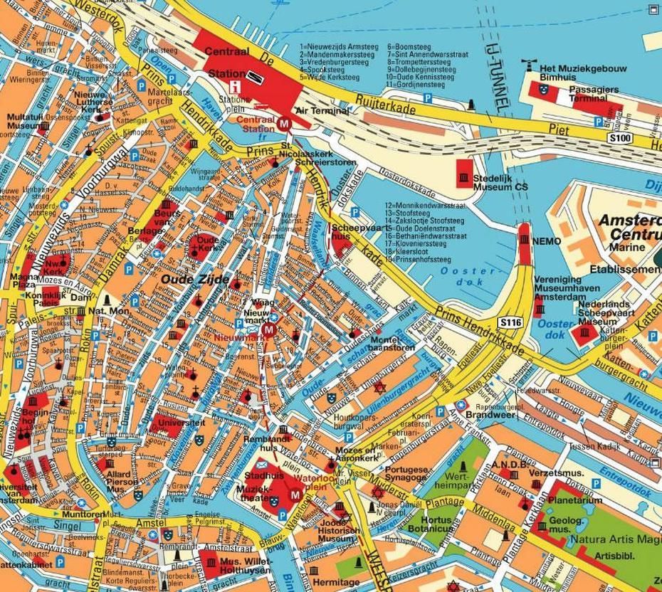 Amsterdam Map, Amsterdam, Netherlands, Delft, Netherlands Rivers