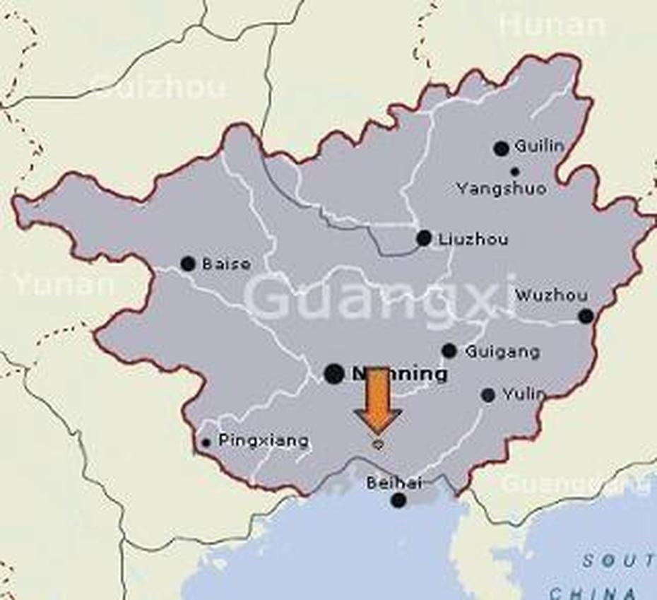 Chaozhou China, Jiangmen China, Guangxi, Qinzhou, China