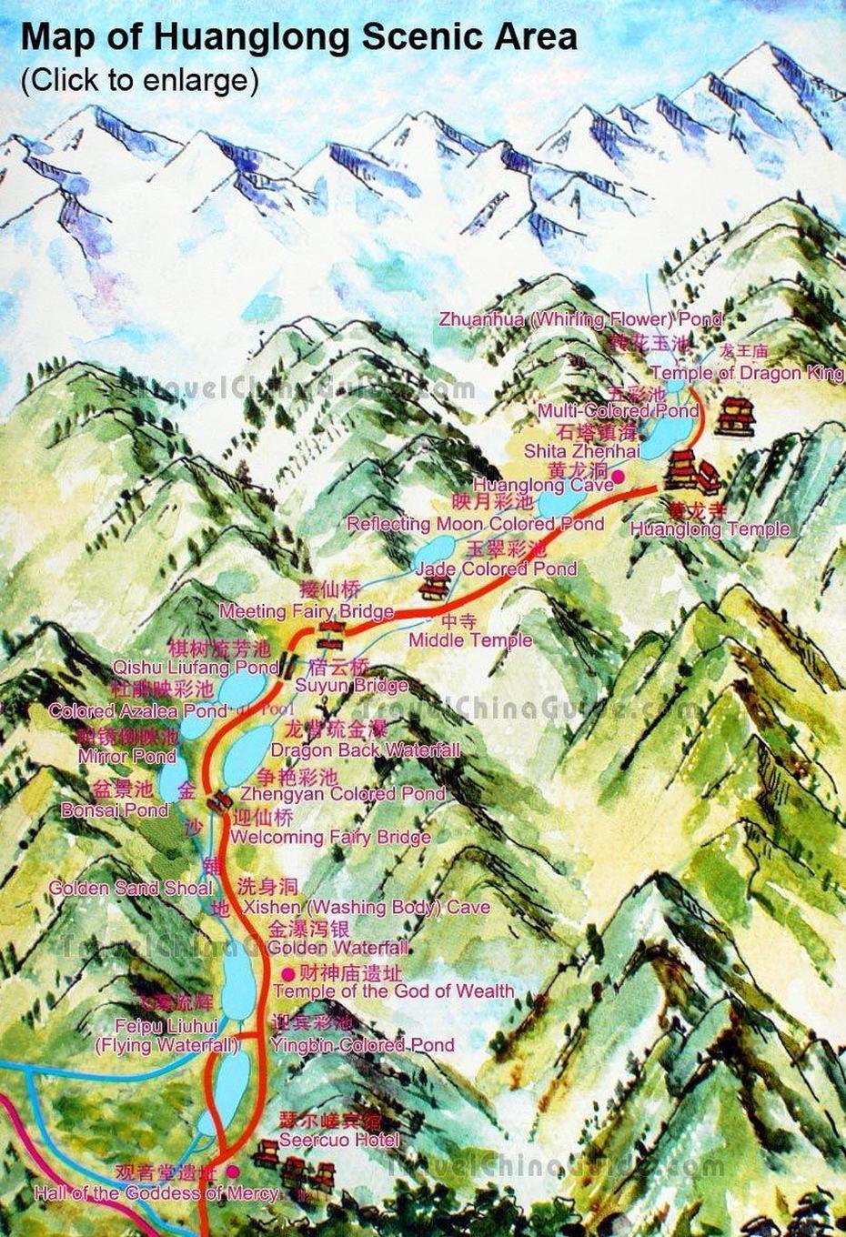 Of China With Cities, China On  Of World, Sichuan, Huanglongsi, China