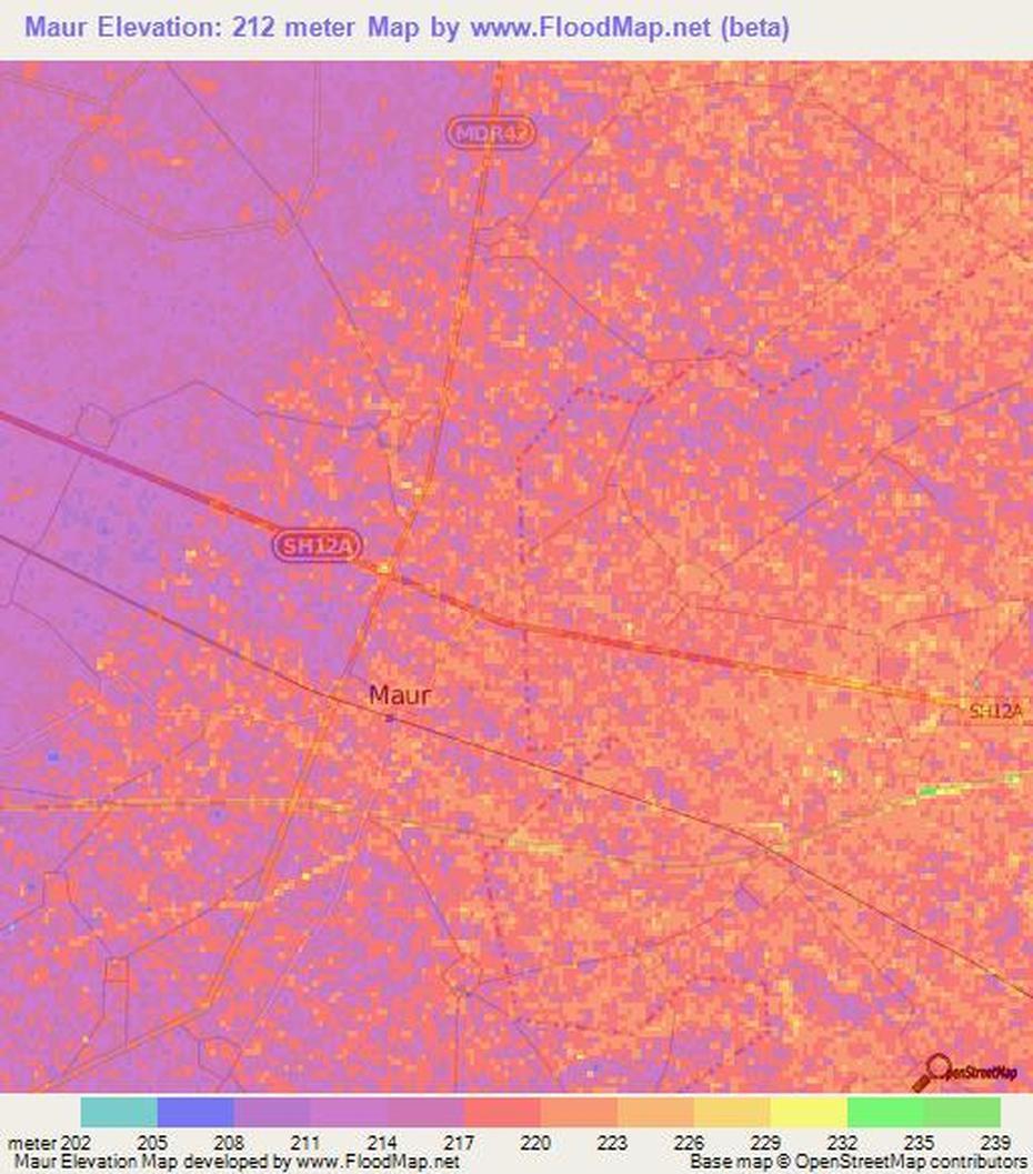 Elevation Of Maur,India Elevation Map, Topography, Contour, Maur, India, Stokkmaur, Von Maur Women’S Clothing