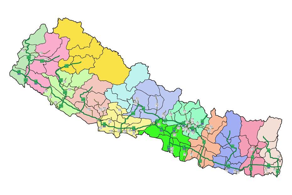 File:Nepal Highways Map.Png – Wikimedia Commons, Hanumānnagar, Nepal, Nepal  Drawing, Of Nepal Region