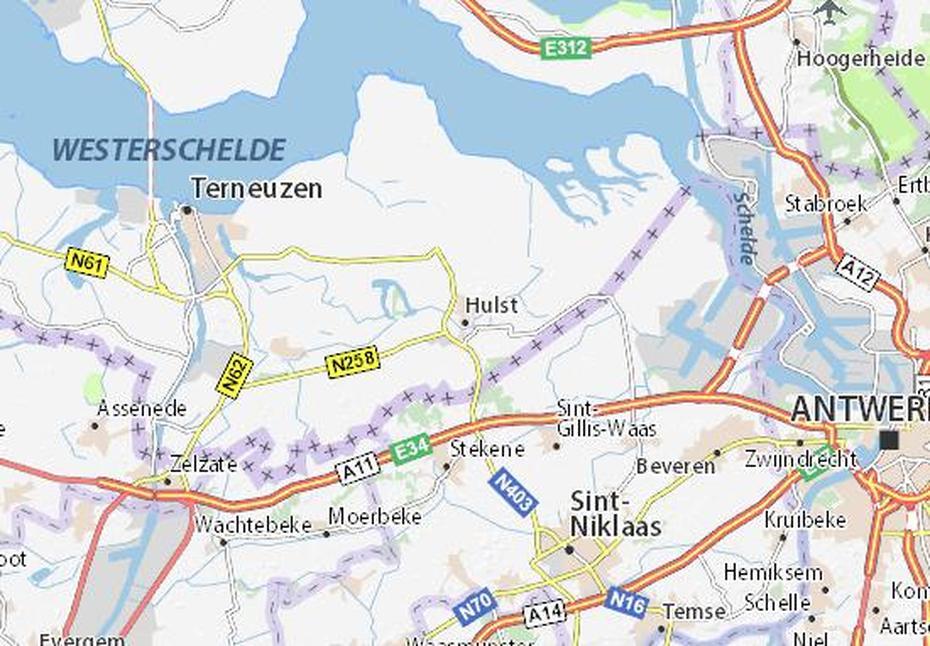 Hulst Map: Detailed Maps For The City Of Hulst – Viamichelin, Hulst, Netherlands, Heusden, Flag Of  Zeeland