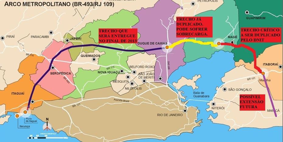Mapa Do Arco Metropolitano Do Rio De Janeiro, Arcos, Brazil, A Arco Norte, Westminster Palace  Floor Plan