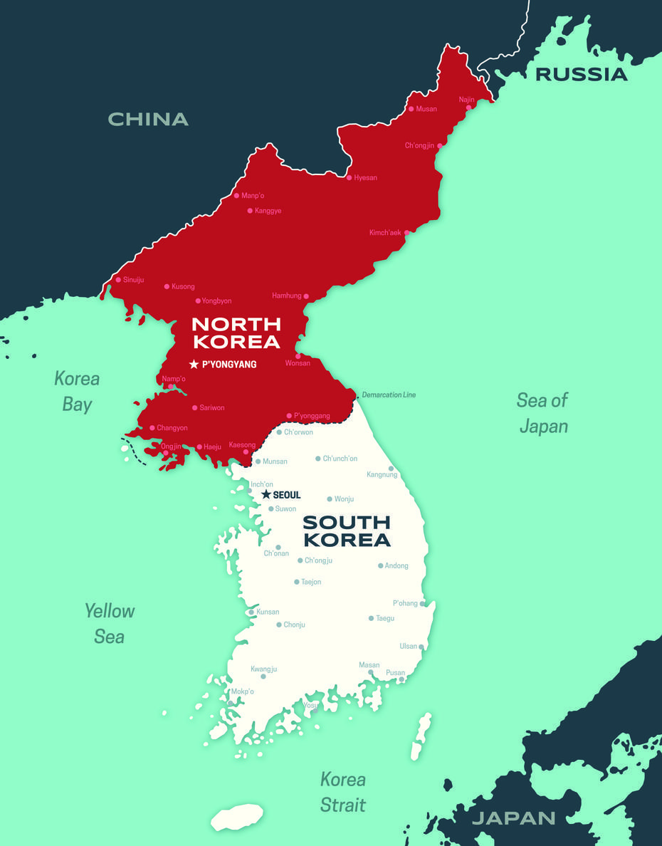 Why Are North And South Korea Divided? – History In The Headlines, Sunch’Ŏn, North Korea, China And North Korea, Detailed  Of North Korea