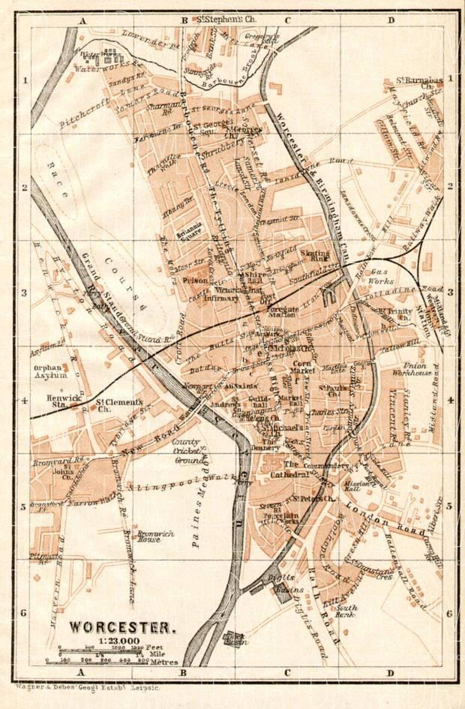 Old Map Of Worcester In 1906. Buy Vintage Map Replica Poster Print Or …, Worcester, United States, Worcester State Campus, Of Worcester County Towns