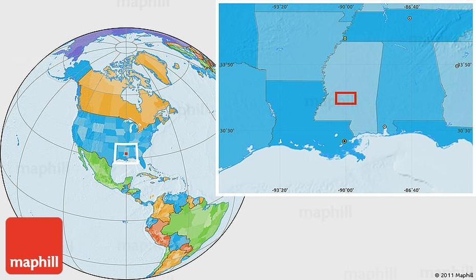 Political Location Map Of Pearl, Pearl, United States, United States  For Kids, Detailed  United States