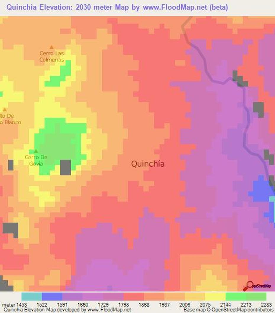 Quinchía, Colombia, Elevation , Quinchía, Colombia