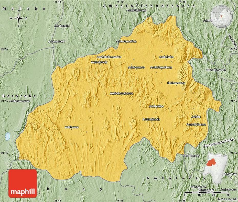 Savanna Style Map Of Ikalamavony, Ikalamavony, Madagascar, Madagascar Blank, Capital Of Madagascar