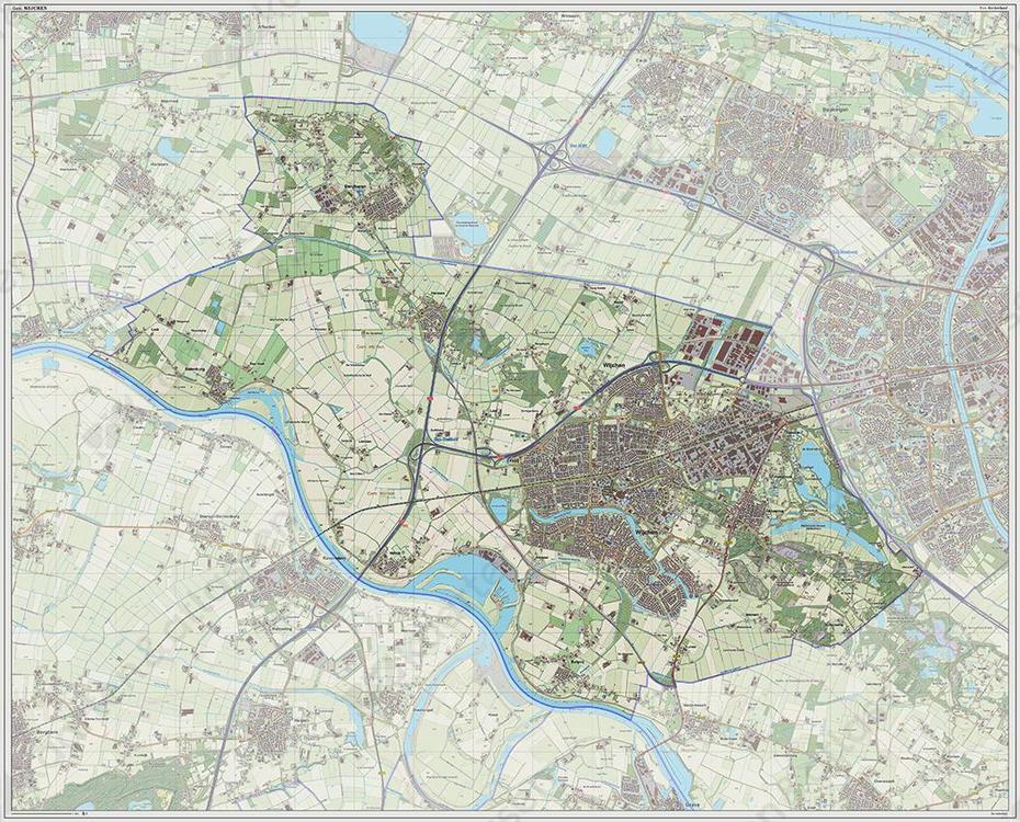 Wijchen 1225 | Kaarten En Atlassen.Nl, Wijchen, Netherlands, Verploegen Wijchen, Plattegrond Wijchen