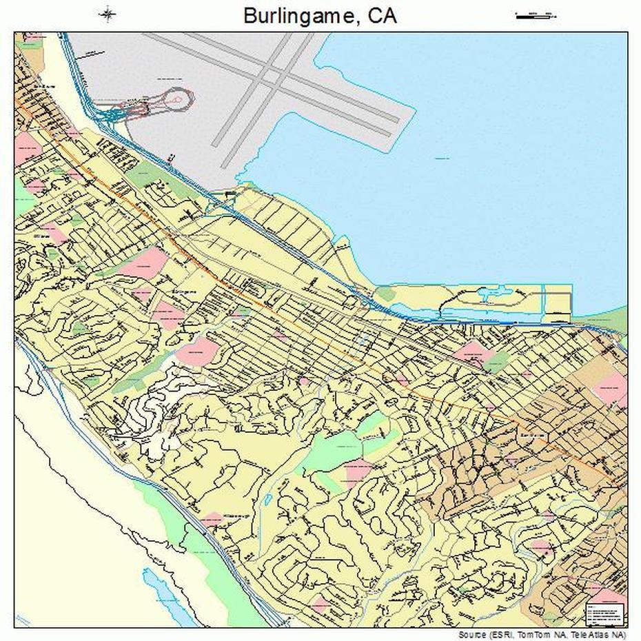 Burlingame California Street Map 0609066, Burlingame, United States, Burlingame Kansas, Burlingame Ks