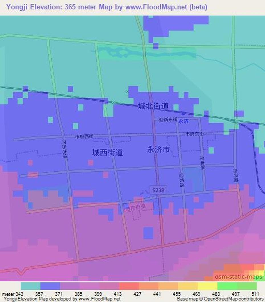 China Road, China . Easy, Topography, Yongji, China