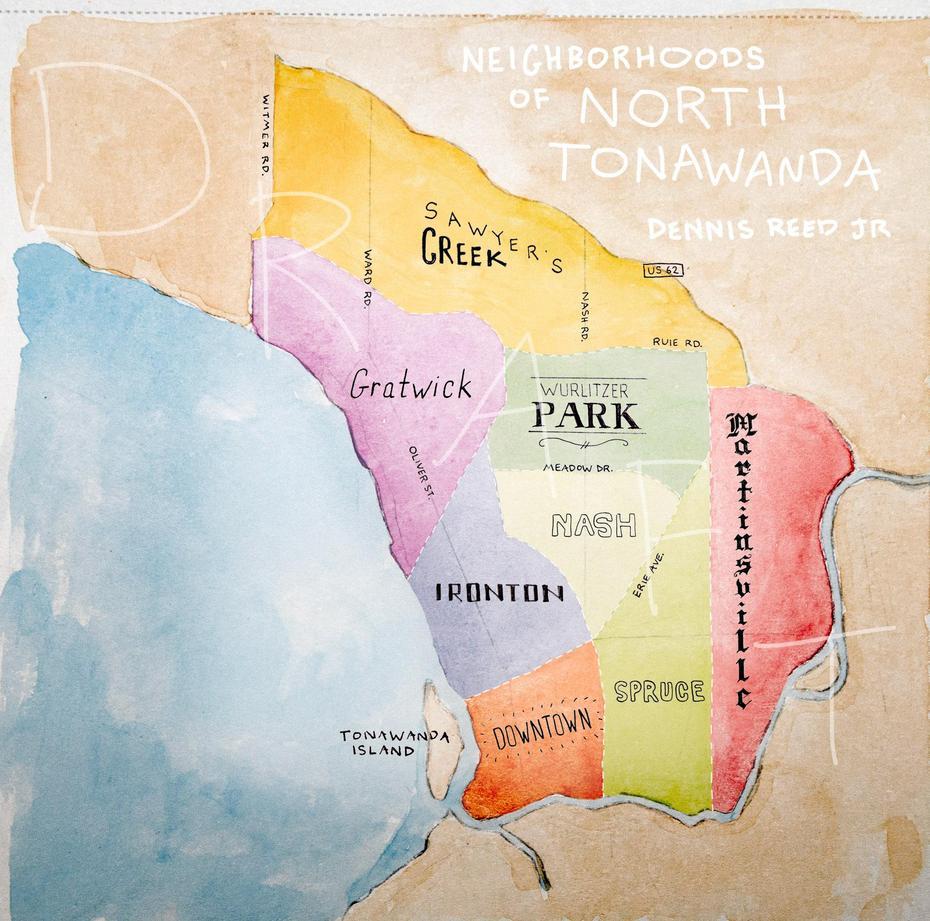 Crowd-Sourced Map Of North Tonawanda Neighborhoods On Behance, North Tonawanda, United States, City Of North Tonawanda Ny, Town Of Tonawanda