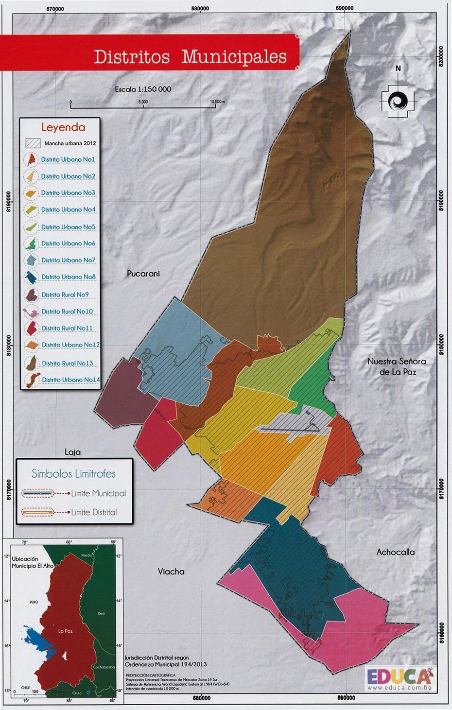 Distritos Municipales – Municipio De El Alto | Municipio De El Alto …, El Alto, Bolivia, A Hidrografico De Bolivia, Altiplano  A