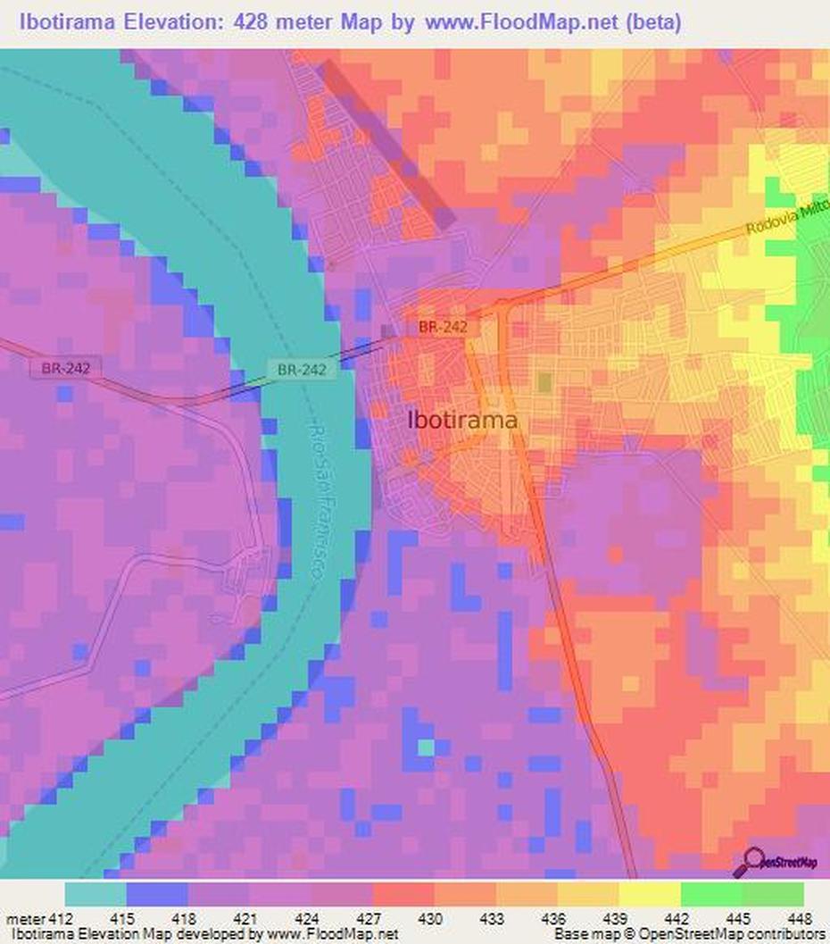 Elevation Of Ibotirama,Brazil Elevation Map, Topography, Contour, Ibotirama, Brazil, Brazil City, Brazil  Kids