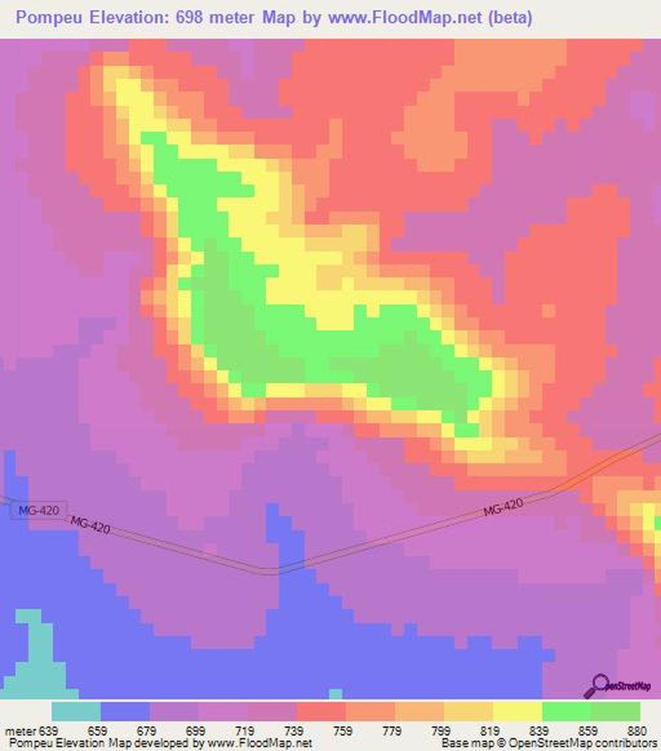 Elevation Of Pompeu,Brazil Elevation Map, Topography, Contour, Pompeu, Brazil, Universitat, Upf  Barcelona