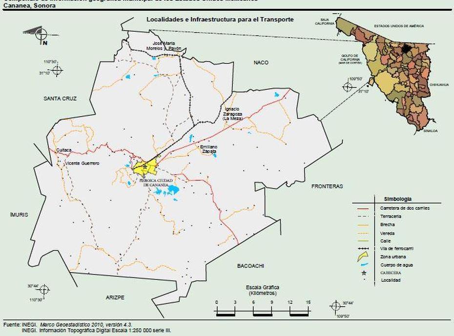 Geneason: Genealogia E Historia Sonorense: Mapa Del Municipio De Cananaea, Cananea, Mexico, Agua Prieta Sonora  A, Monterrey Mexico