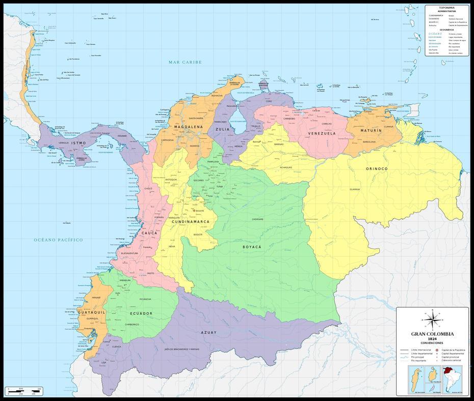 Gran Colombia World Map – Imagen – Mapa De La Gran Colombia (Mapa …, Gigante, Colombia, Colombia Outline, Colombia Road